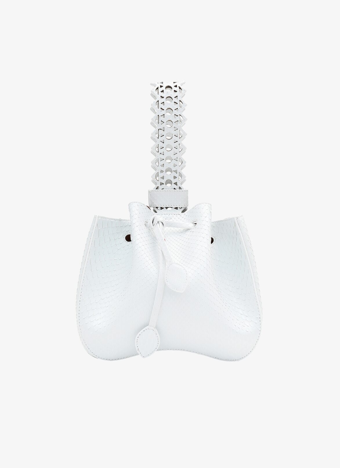 ROSEMARIE PYTHON +VIENNE STRAP OPTICAL WHITE ALAÏA WHITE  ROSEMARIE PYTHON +VIENNE STRAP OPTICAL WHITE